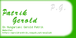 patrik gerold business card